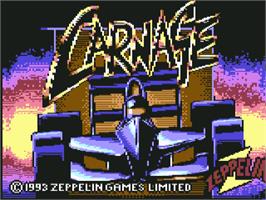 Title screen of Carnage on the Commodore 64.