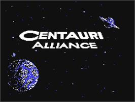 Title screen of Centauri Alliance on the Commodore 64.