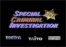 Title screen of Chase H.Q. II: Special Criminal Investigation on the Commodore 64.