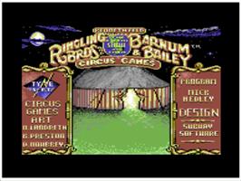 Title screen of Circus Games on the Commodore 64.