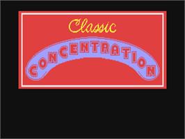 Title screen of Classic Concentration on the Commodore 64.