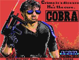 Title screen of Cobra on the Commodore 64.