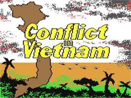 Title screen of Conflict in Vietnam on the Commodore 64.