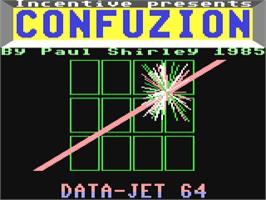 Title screen of Confuzion on the Commodore 64.
