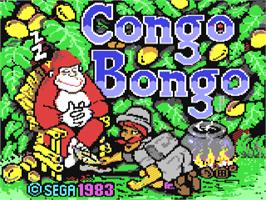 Title screen of Congo Bongo on the Commodore 64.