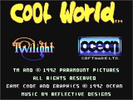 Title screen of Cool World on the Commodore 64.