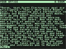 Title screen of Corruption on the Commodore 64.