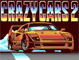 Title screen of Crazy Cars 2 on the Commodore 64.
