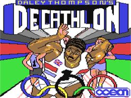 Title screen of Daley Thompson's Decathlon on the Commodore 64.