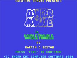 Title screen of Danger Mouse in Double Trouble on the Commodore 64.