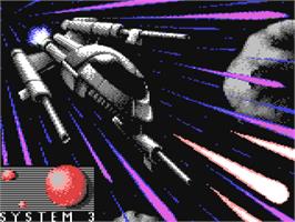 Title screen of Dominator on the Commodore 64.