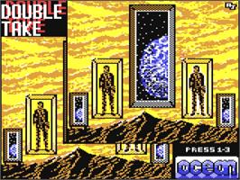 Title screen of Double Take on the Commodore 64.