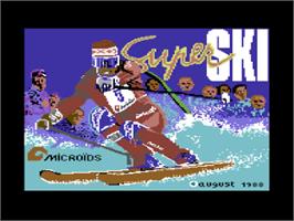 Title screen of Downhill Challenge on the Commodore 64.