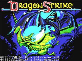 Title screen of DragonStrike on the Commodore 64.