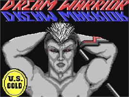 Title screen of Dream Warrior on the Commodore 64.