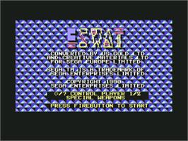 Title screen of E-SWAT: Cyber Police on the Commodore 64.