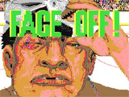 Title screen of Face Off! on the Commodore 64.
