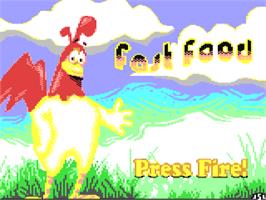 Title screen of Fast Food on the Commodore 64.