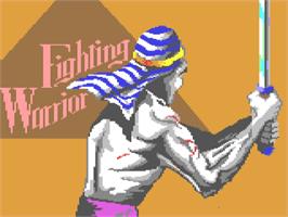 Title screen of Fighting Warrior on the Commodore 64.