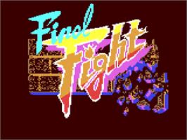 Title screen of Final Fight on the Commodore 64.