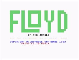Title screen of Floyd of the Jungle on the Commodore 64.