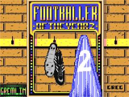 Title screen of Footballer of the Year 2 on the Commodore 64.