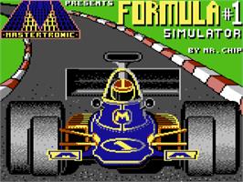 Title screen of Formula 1 Simulator on the Commodore 64.