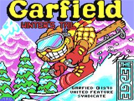 Title screen of Garfield: Winter's Tail on the Commodore 64.