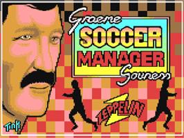 Title screen of Graeme Souness Soccer Manager on the Commodore 64.