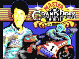 Title screen of Grand Prix Master on the Commodore 64.