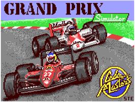 Title screen of Grand Prix Simulator on the Commodore 64.