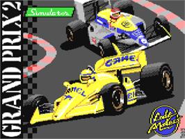 Title screen of Grand Prix Simulator 2 on the Commodore 64.
