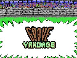 Title screen of Grave Yardage on the Commodore 64.