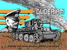 Title screen of Guderian on the Commodore 64.