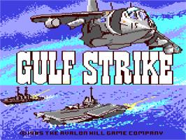 Title screen of Gulf Strike on the Commodore 64.