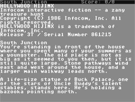 Title screen of Hollywood Hijinx on the Commodore 64.