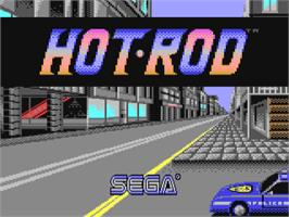 Title screen of Hot Rod on the Commodore 64.