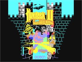 Title screen of Hunchback II: Quasimodo's Revenge on the Commodore 64.