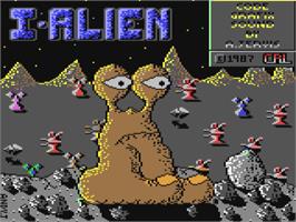 Title screen of I-Alien on the Commodore 64.
