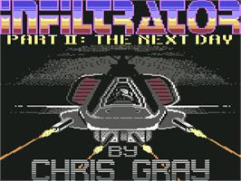 Title screen of Infiltrator II on the Commodore 64.