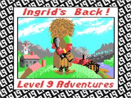 Title screen of Ingrid's Back! on the Commodore 64.
