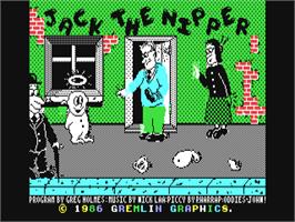 Title screen of Jack the Nipper on the Commodore 64.