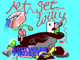 Title screen of Jet Set Willy on the Commodore 64.
