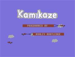Title screen of Kamikaze on the Commodore 64.