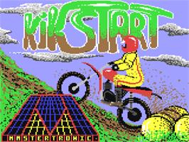 Title screen of Kikstart: Off-Road Simulator on the Commodore 64.