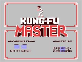 Title screen of Kung-Fu Master on the Commodore 64.