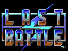Title screen of Last Battle on the Commodore 64.