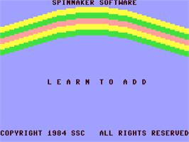 Title screen of Learn to Add on the Commodore 64.