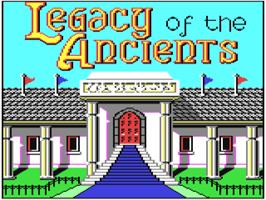 Title screen of Legacy of the Ancients on the Commodore 64.