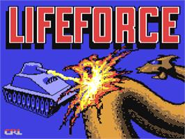 Title screen of Life Force on the Commodore 64.
